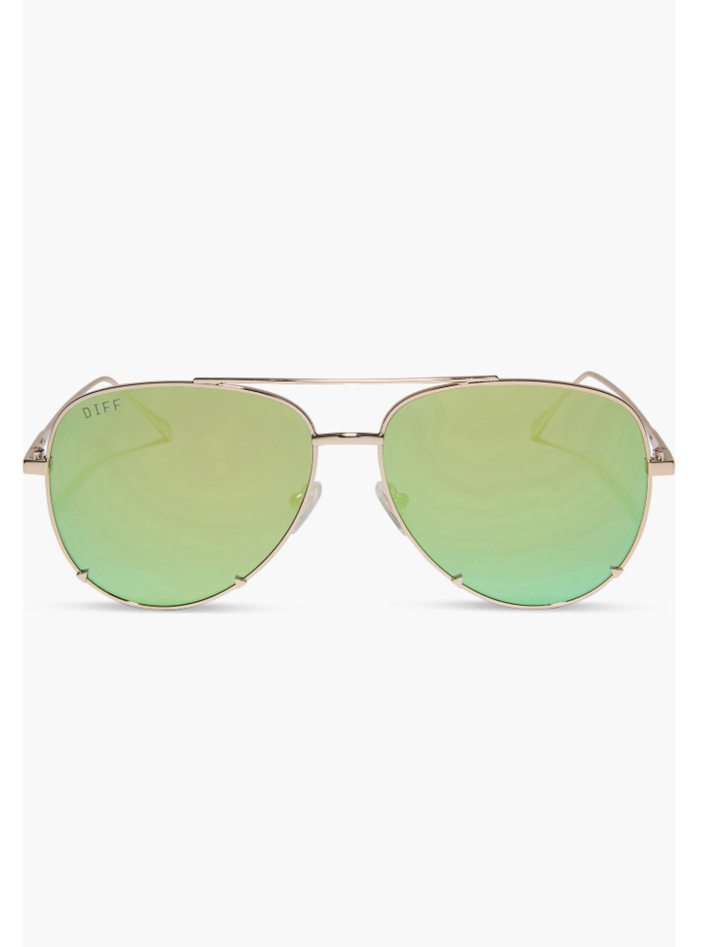 NIB DIFF Eyewear Scarlett Sunglasses, 63mm, Gold/Torq Ice Mirror